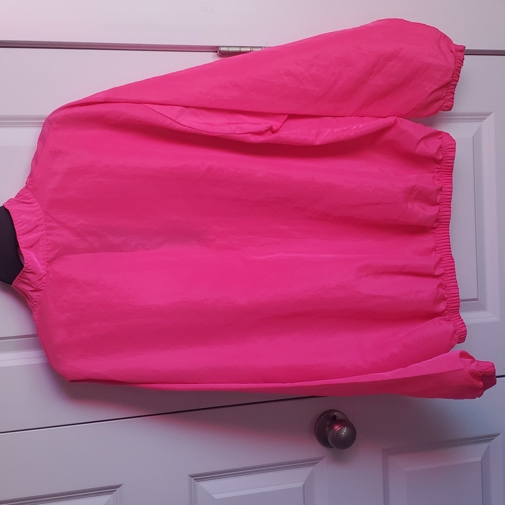 Vintage Surf-Style Hot Pink Windbreaker Suit With matching Pants💗 Hostess Pick - Picture 7 of 13